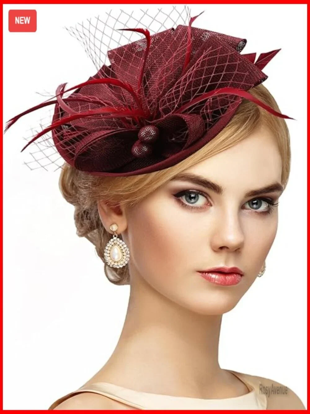 Derby Pillbox Fascinator Hat Adjustable Headband 7.87x5.9inch